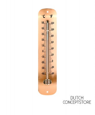 koperkleurige thermometer,thermometer,warmtemeter,verkoperd,esschert design,celcius,fahrenheit